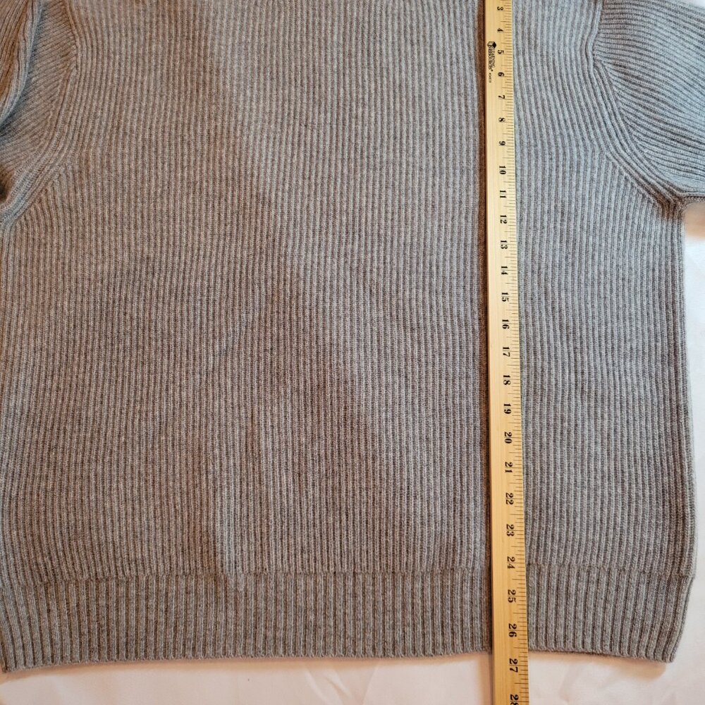 Orvis Women's 100% Cashmere Ribbed Turtleneck Sweater Light Gray XL - Picture 10 of 10